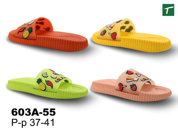 Шлепанцы женские из ЭВА, модель 603A-55, раз. ряд 37-41, ТМ Эмальто