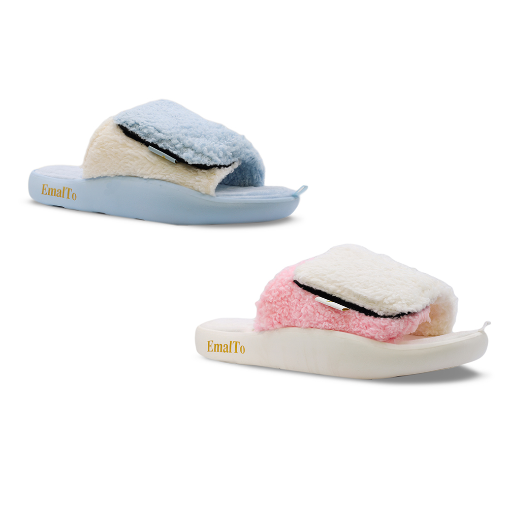 Тапочки домашние открытые на липучке женские, модель 902A-9 (37-42)