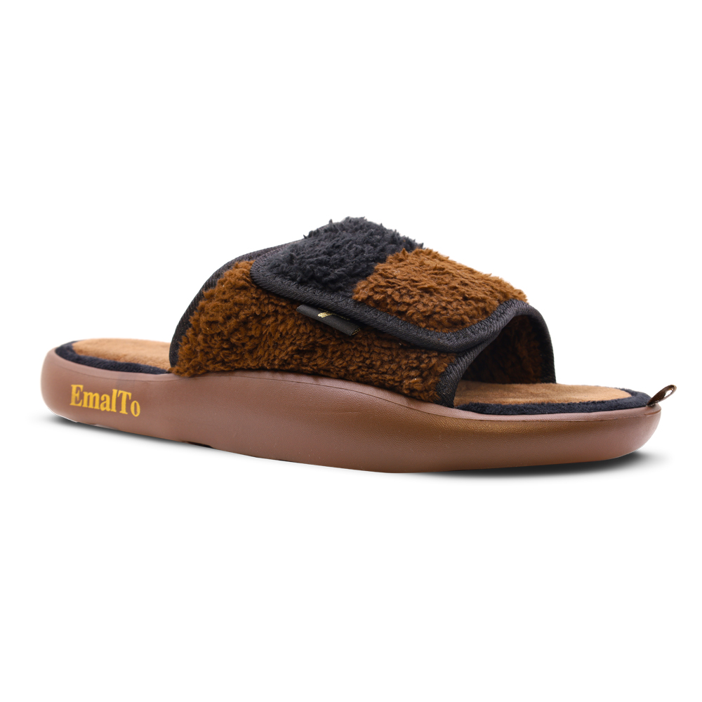 Тапочки домашние мужские открытые на липучке, модель 902-25 (41-46)