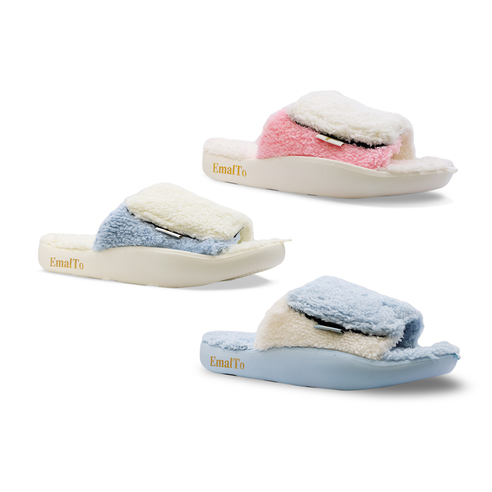 Тапочки женские домашние открытые на липучке, модель 902A-9M (37-42)